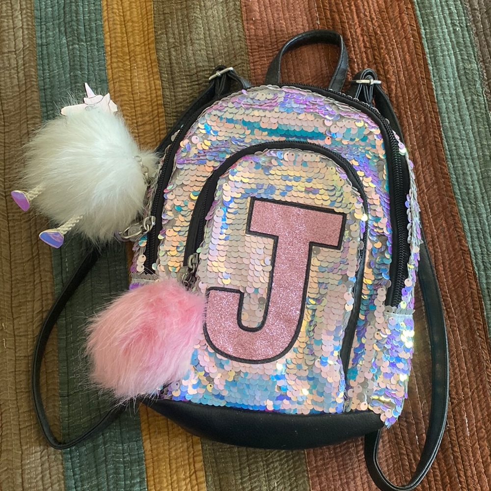Justice “J” Flip Sequin Mini Backpack
